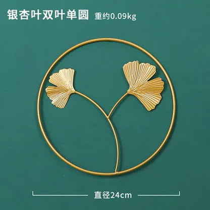 NORDVIC| Iron made Ginkgo Leaves Ornament 