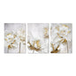 KEWTG| White&Gold Blooming Floral Wall Painting