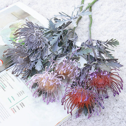 LOIUI| Artificial 2 Fork Pincushion Flowers