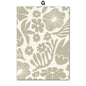 METYC| Coral Abstract  Shapes Art Canvas Painting 