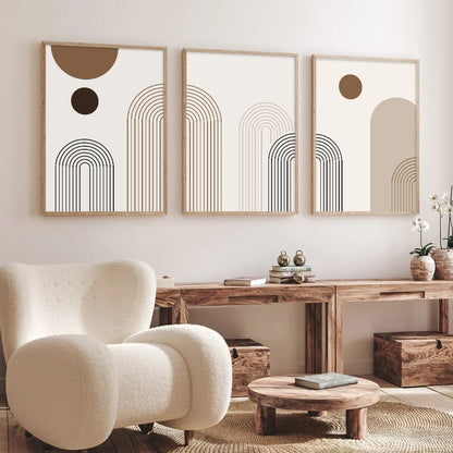 KEWTG| Abstract Geometric Line Boho Posters 