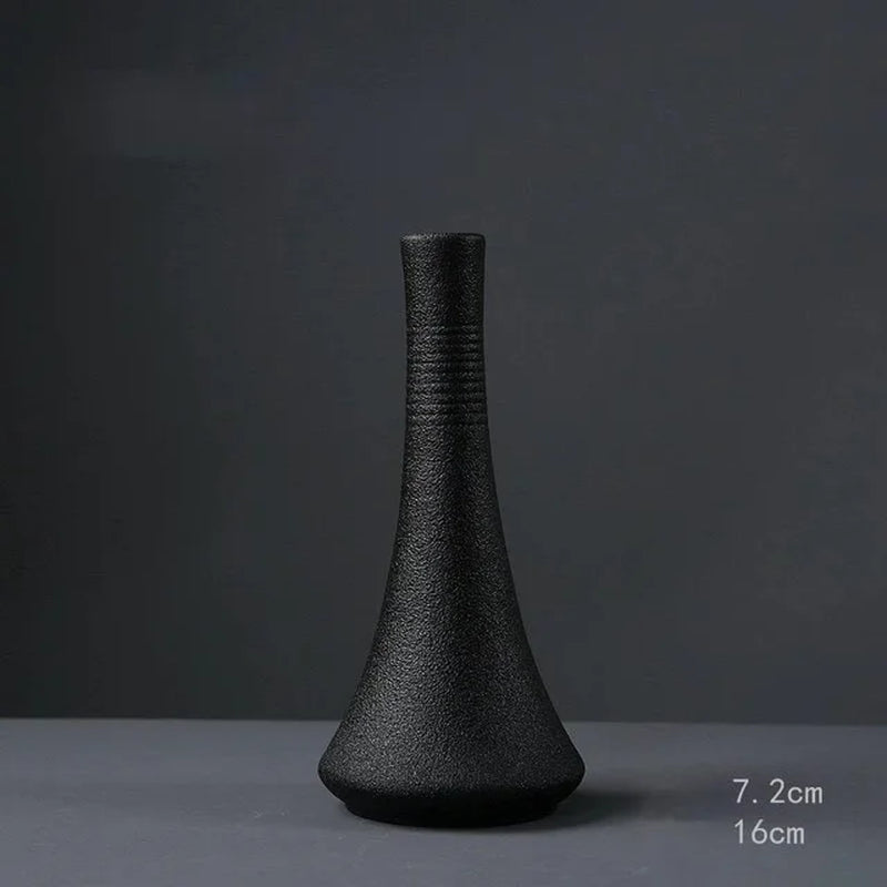 BABBO| Black Ceramic Small Vase 