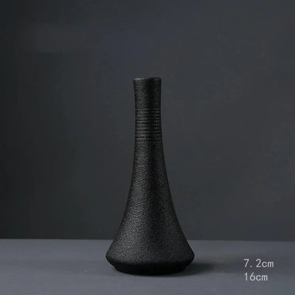 BABBO| Black Ceramic Small Vase 
