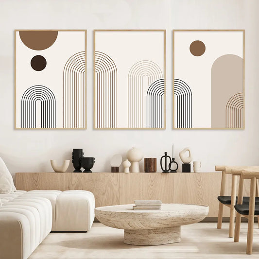 KEWTG| Abstract Geometric Line Boho Posters 