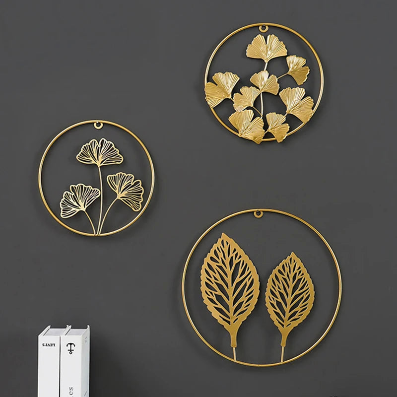 NORDVIC| Iron made Ginkgo Leaves Ornament 