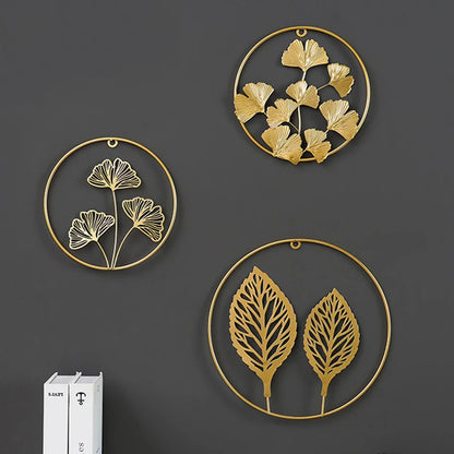 NORDVIC| Iron made Ginkgo Leaves Ornament 