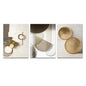 METYC|3PCS Abstract Beige&Gold Geometric Canvas Painting