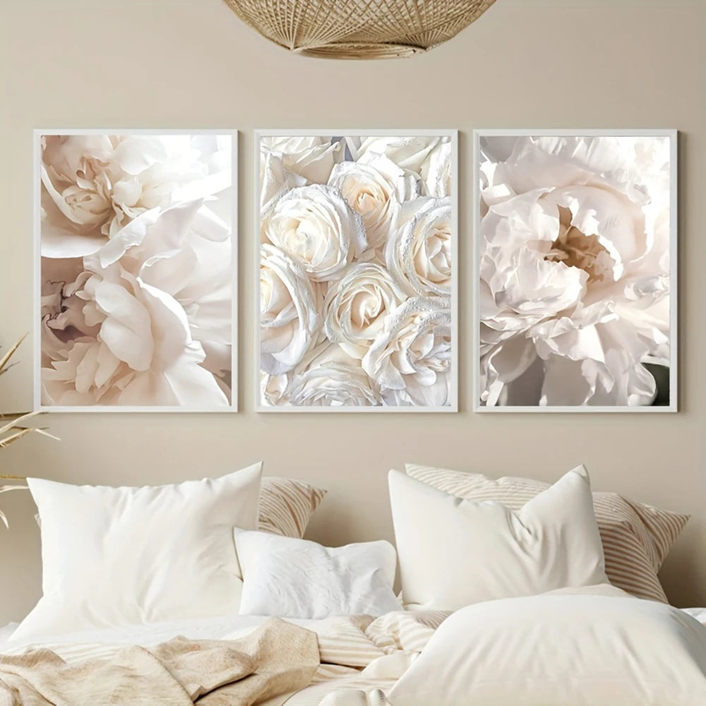 MEETIC| 3PCS Modern Art Flower Canvas Paintings 