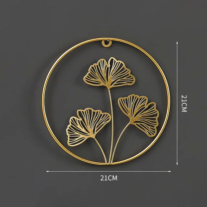 NORDVIC| Iron made Ginkgo Leaves Ornament 