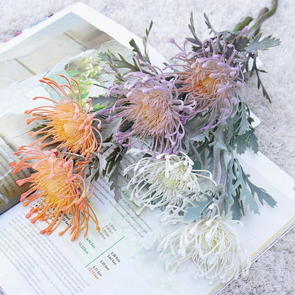 LOIUI| Artificial 2 Fork Pincushion Flowers