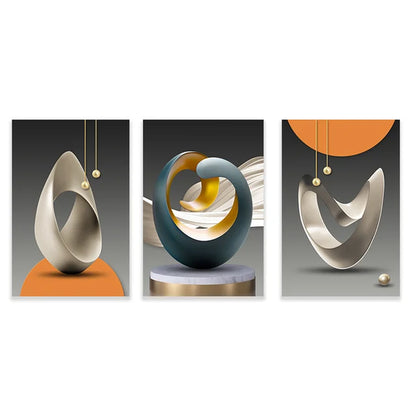LOIDTYL| 3Pcs Abstract Wall Poster